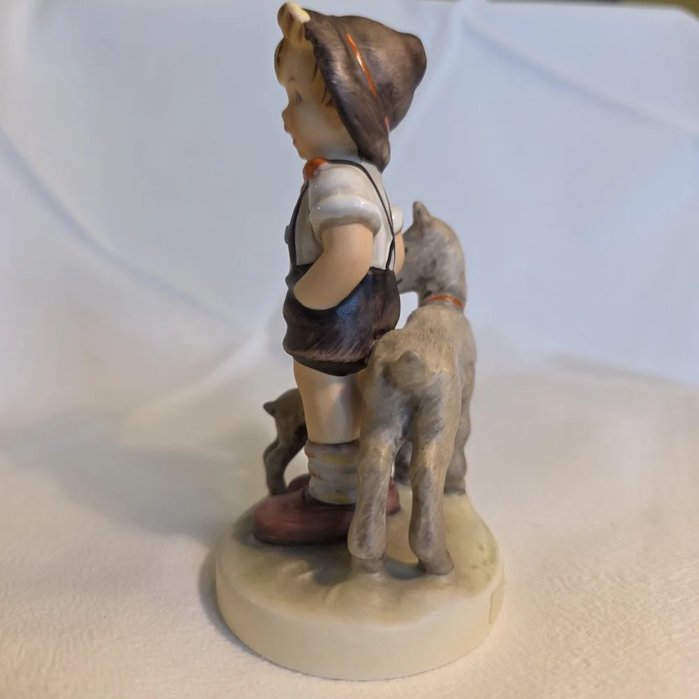 Vintage Goebel Hummel Little Goat Herder Charming Boy w Goats Figurine TMK 6